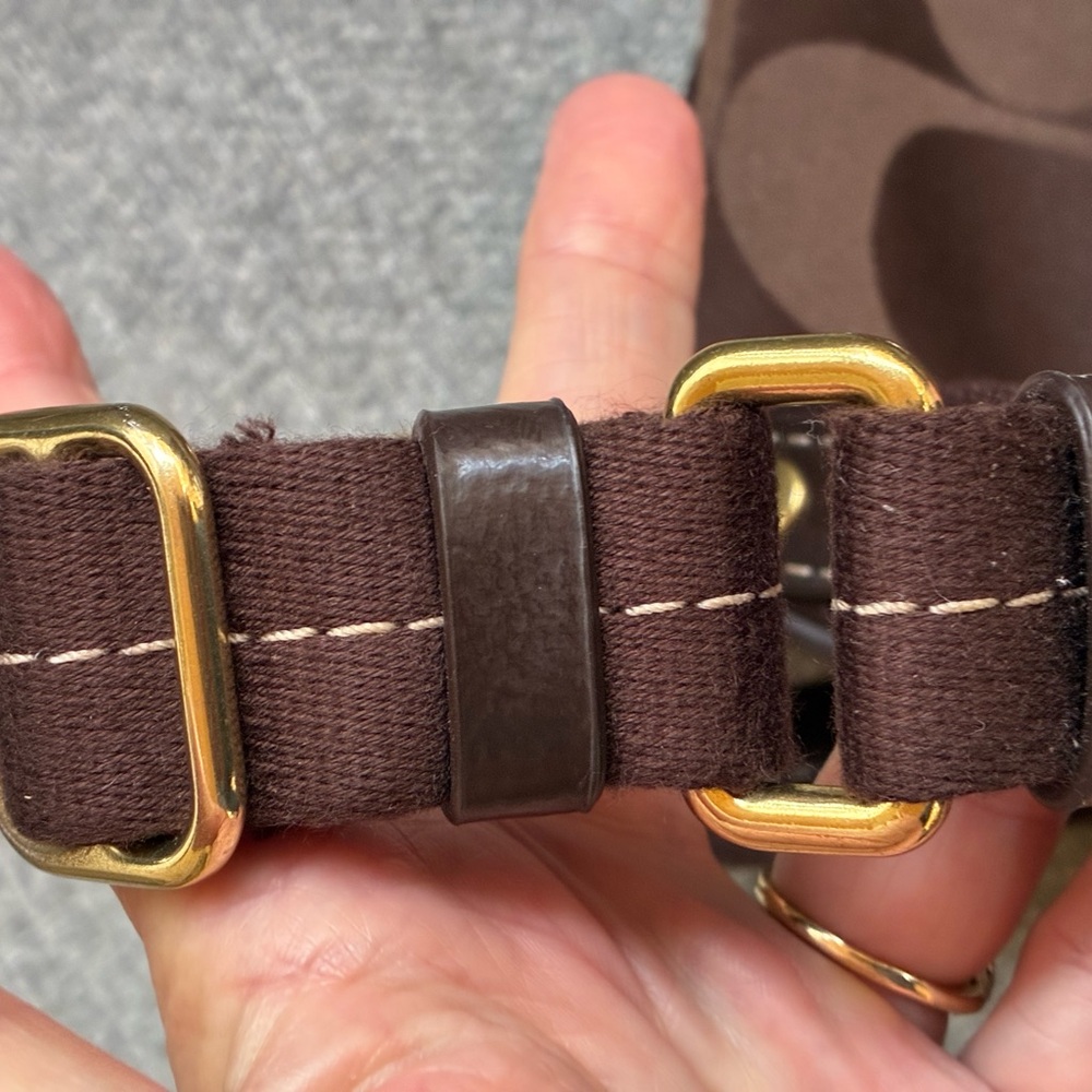 Coach Signature Chocolate Brown Crossbody Bag - Picture 6 of 7